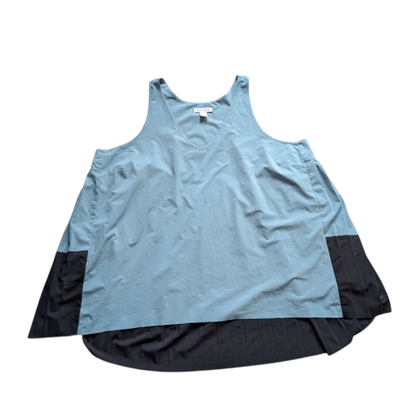 Athleta Pleated Tank Active Athleisure Womens Plus 2X Yoga Casual Swing Green - Picture 7 of 13